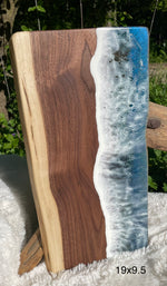 Charcuterie Serving Board Cheese Board  with Epoxy Resin Handle