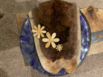 18” Lazy Susan with epoxy resin & inlay
