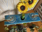 Wine Caddy Wine Glass Holder Natural Wood and Epoxy Resin Design