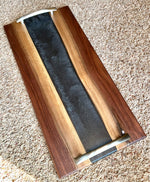 Charcuterie Serving Board Cheese Board with Epoxy Resin Accent