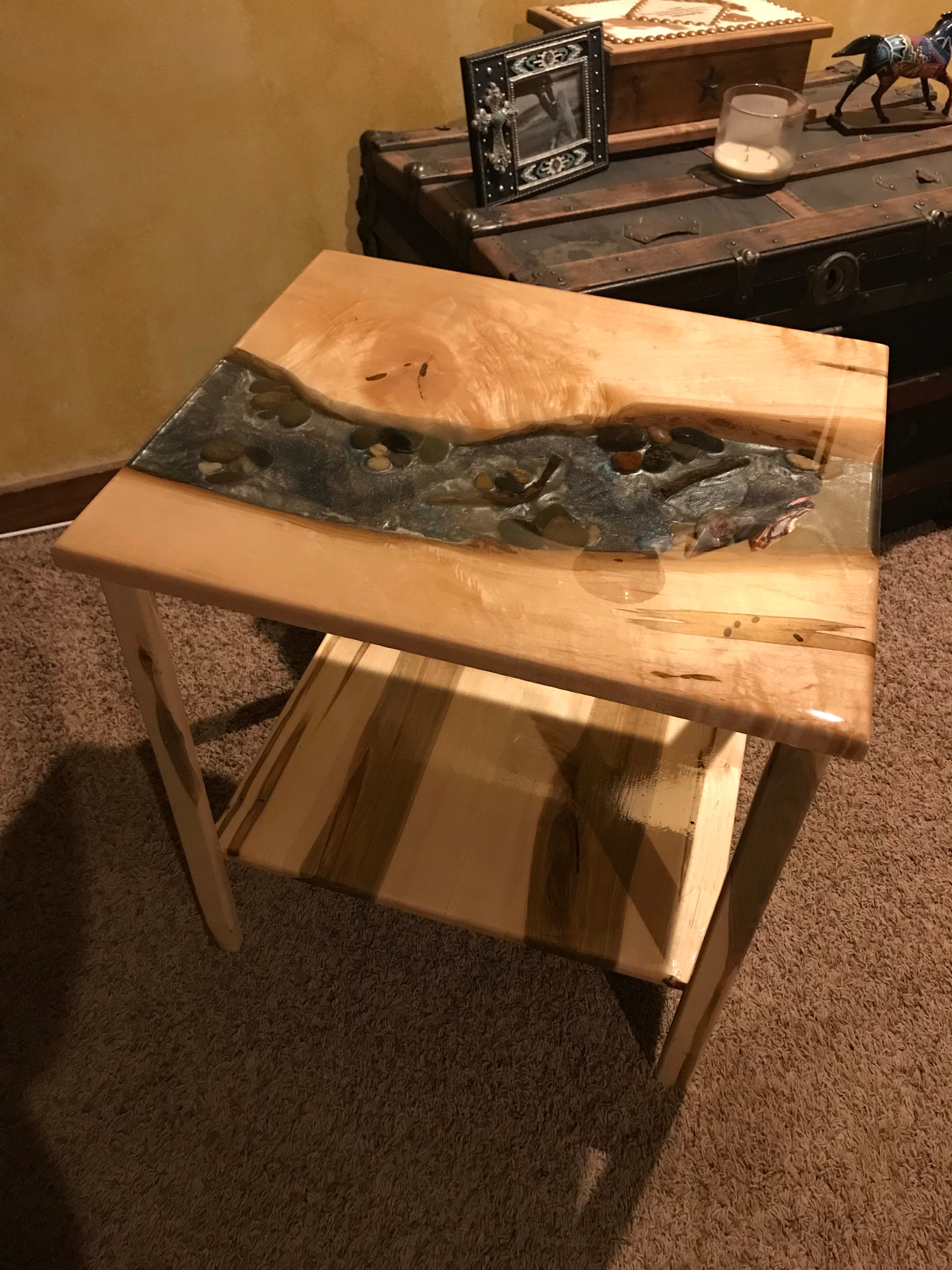 Maple River Rock Side Table